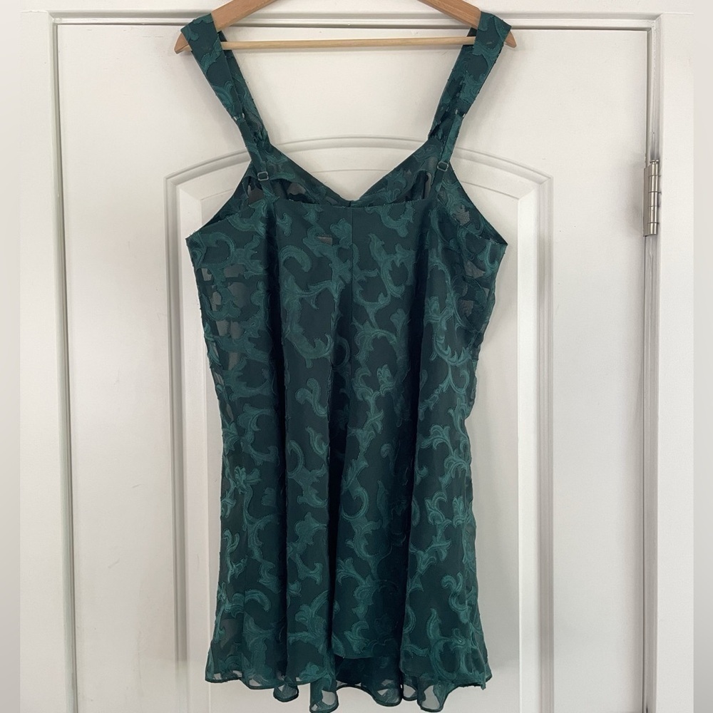 Vintage Victoria’s Secret Gold Label Forest Green Slip Dress - L - Picture 5 of 5